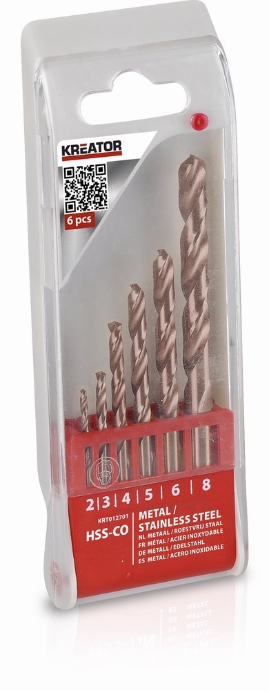 Vrtáky do kovu HSS 6ks COBALT